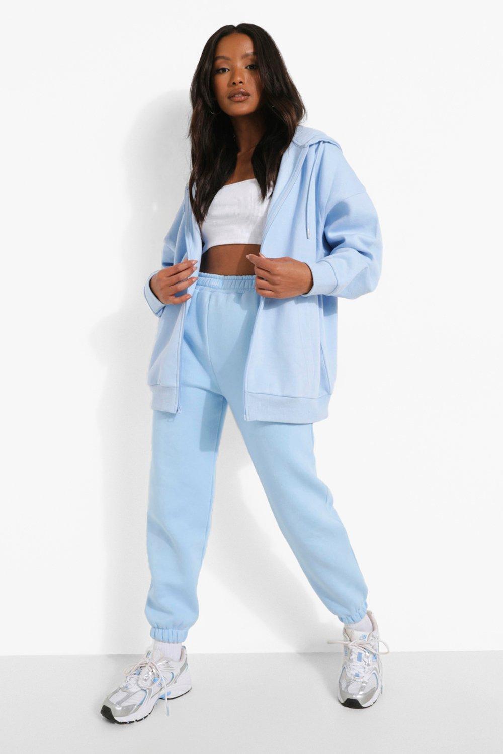 Pale blue zip up hoodie new arrivals